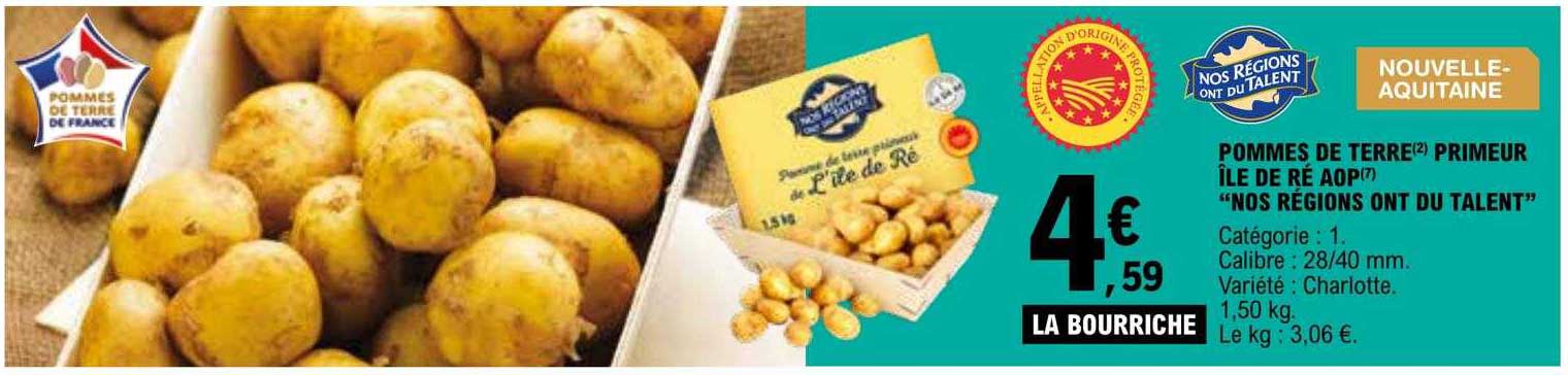 pommes de terre primeur île de ré aop "nos régions ont du talent"