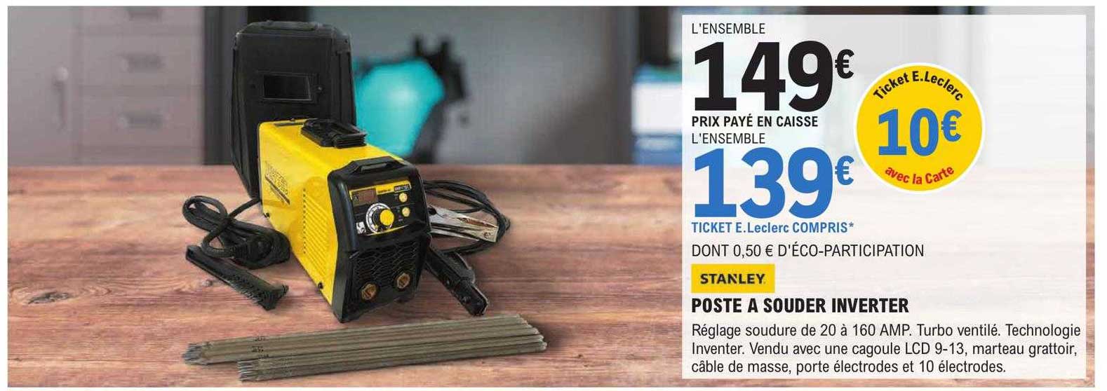 poste à souder inverter stanley