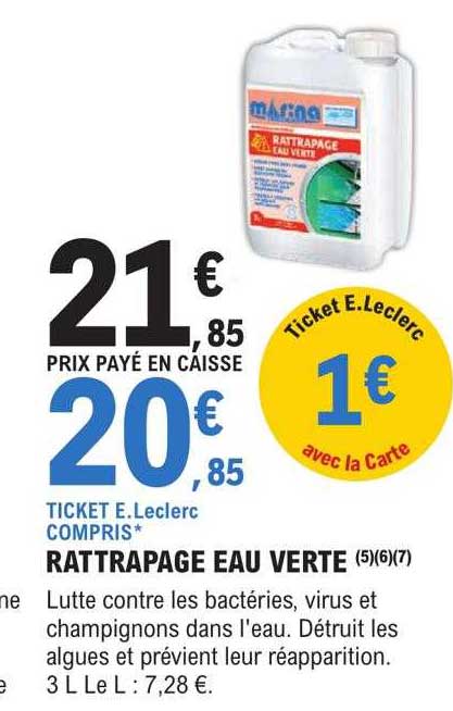 rattrapage eau verte