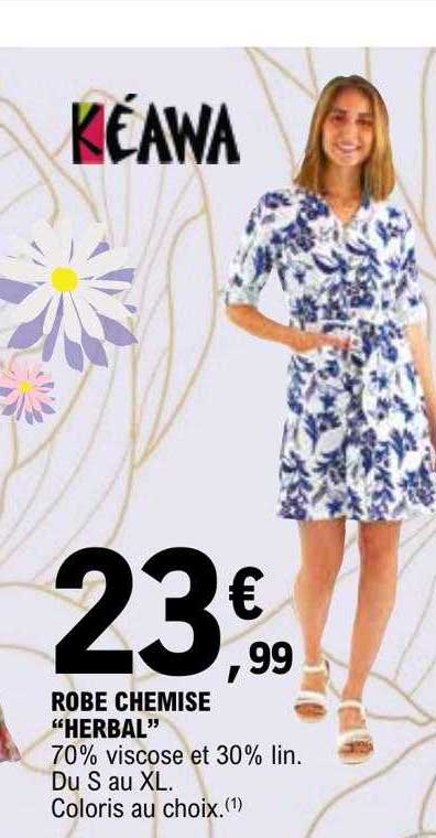 robe chemise "herbal"
