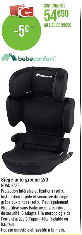 siège auto groupe 2-3 bébé confort