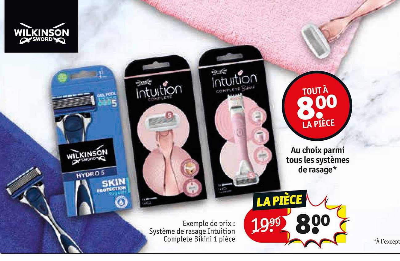 système de rasage intuition complète bikini 1 pièce