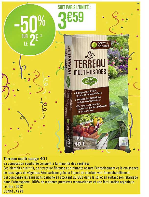 terreau multi usage 40l