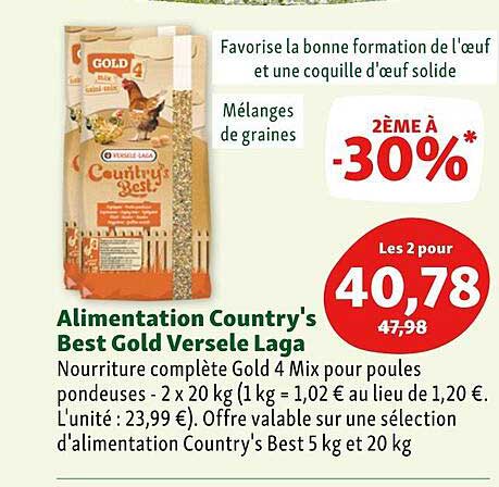 alimentation country's best gold versele laga