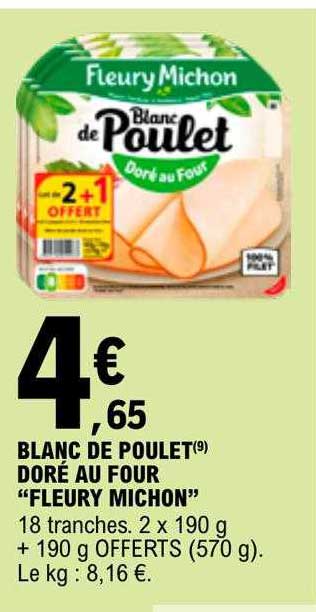blanc de poulet doré au four "fleury michon"