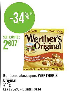 bonbons classiques werther's original