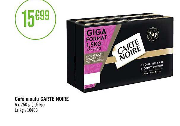 Café Moulu Carte Noire