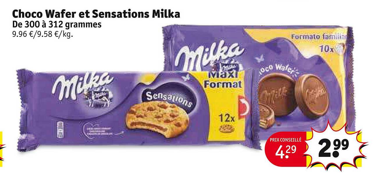 choco wafer et sensations milka