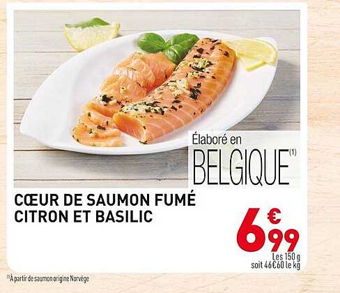 Cœur De Saumon Fumé Citron Et Basilic