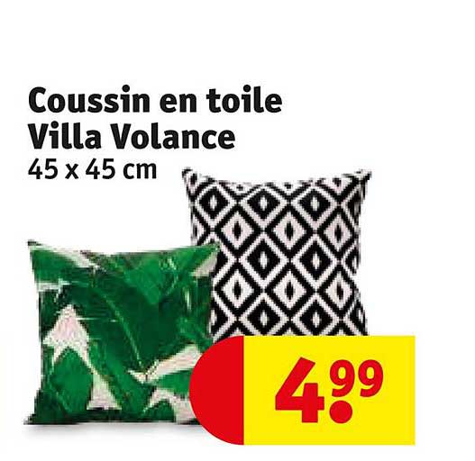 coussin en toile villa volance