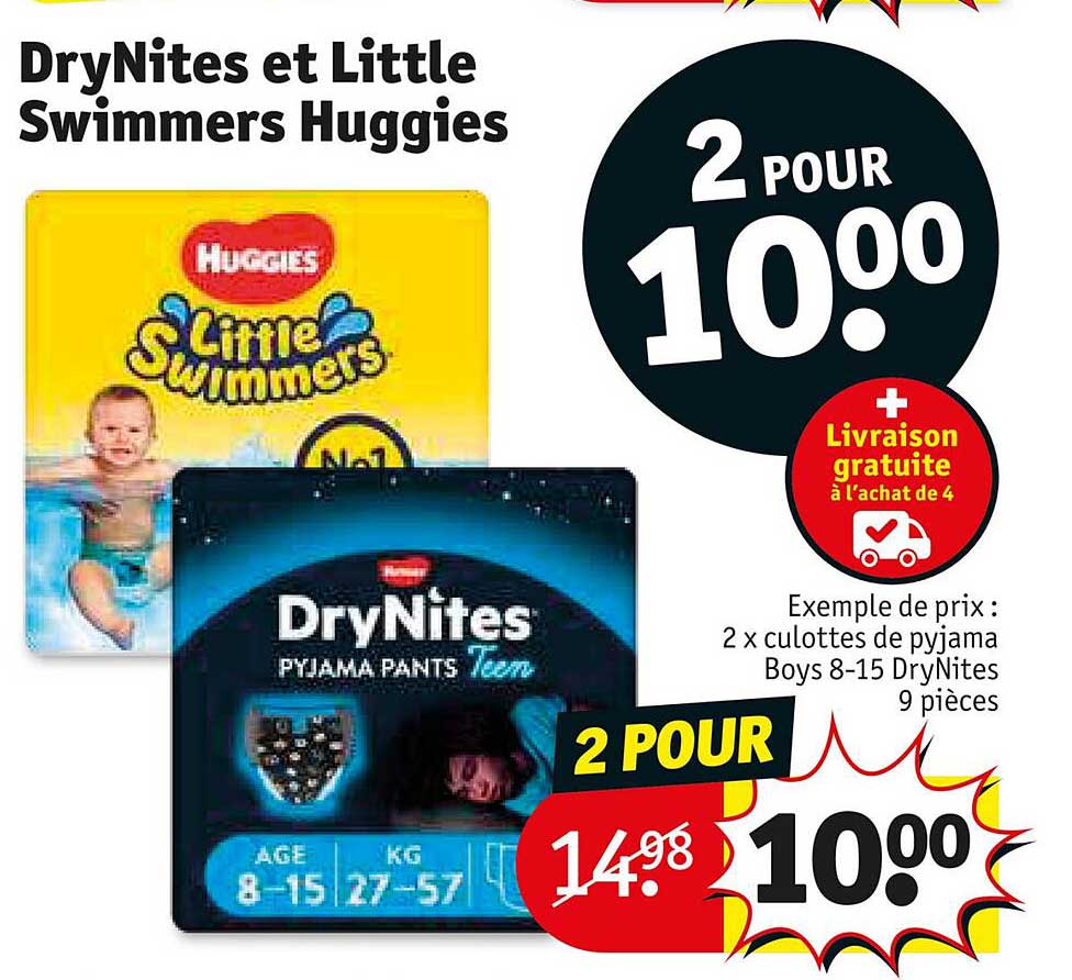 dry nites et little swimmers huggies