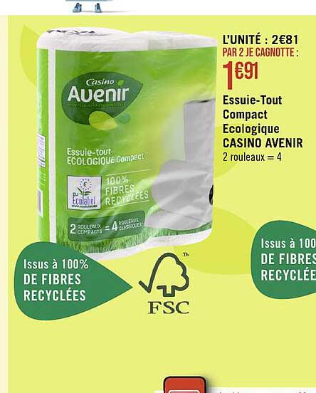 essuie-tout compact écologique casino avenir