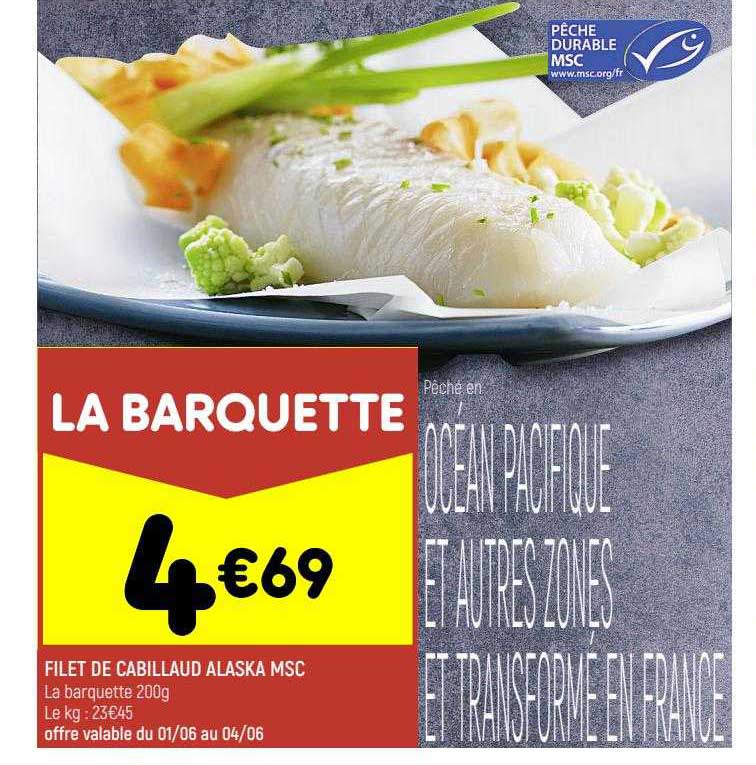 Filet De Cabillaud Alaska Msc