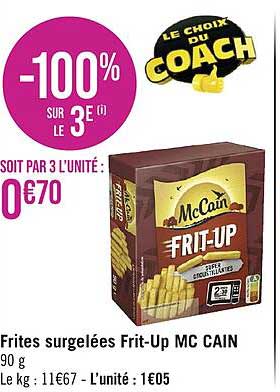 frites surgelées frit-up mc cain