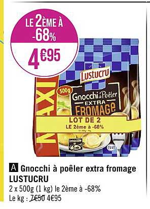 Gnocchi à Poêler Extra Fromage Lustucru