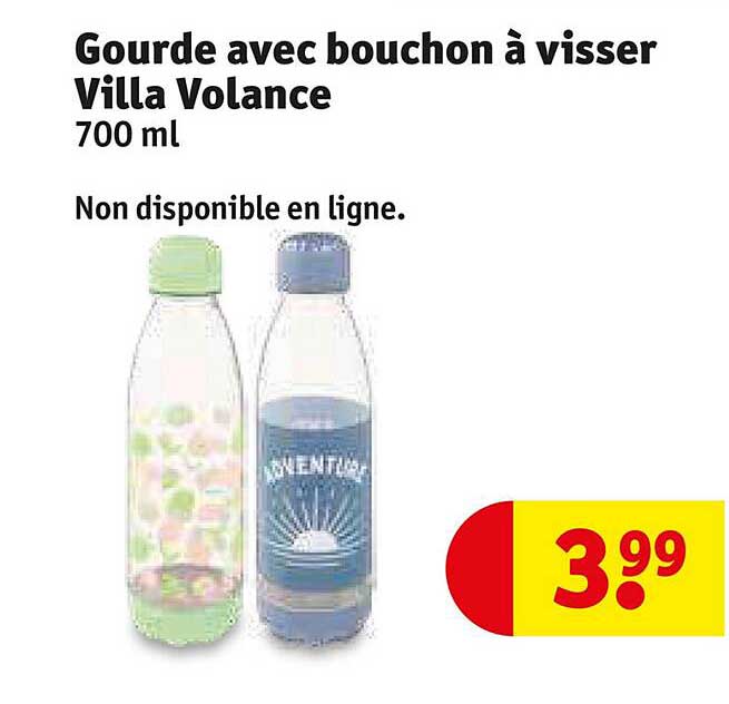 gourde avec bouchon à visser villa volance