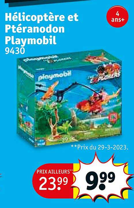 hélicoptère et ptéranodon playmobil