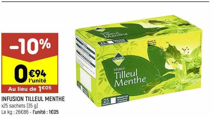 infusion tilleul menthe