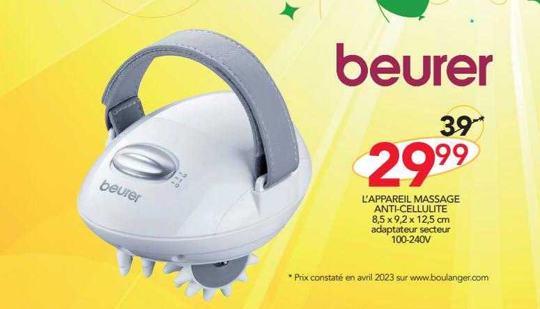 l'appareil massage anti-cellulite beurer