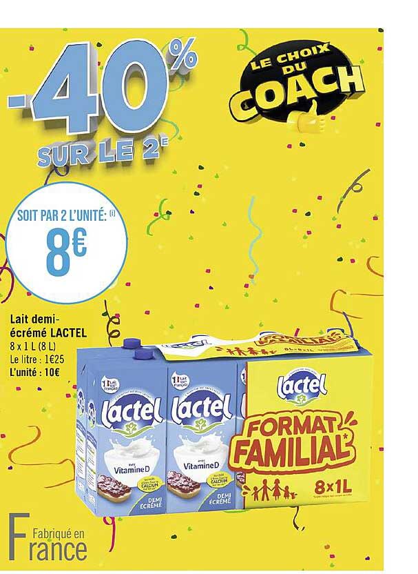 lait demi-écrémé lactel