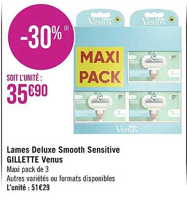 lames deluxe smooth sensitive gillette venus