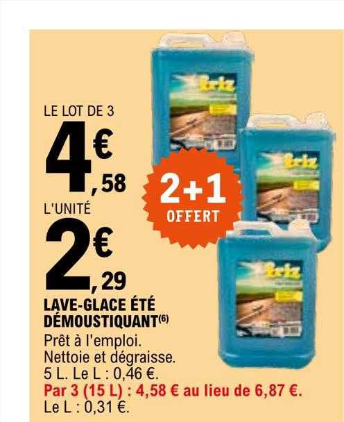 Lave-glace été Démoustiquant