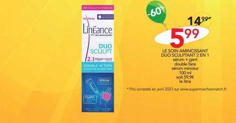 le soin amincissant duo sculptant 2 en 1 linéance