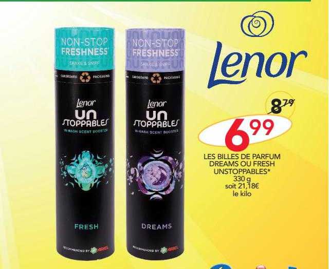 les billes de parfum dreams ou fresh unstoppables lenor