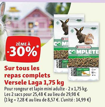 les repas complets versele laga 1,75 kg