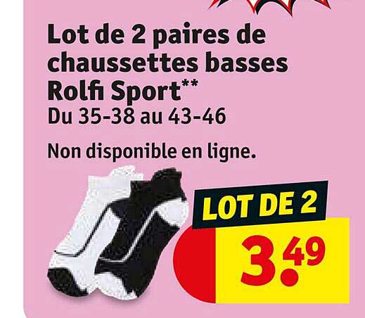 Lot De 2 Paires De Chaussettes Basses Rolfi Sport