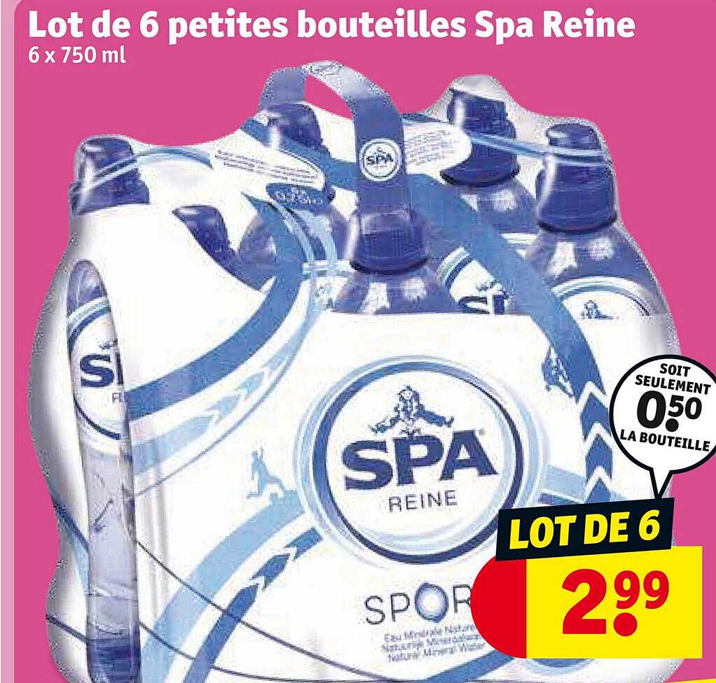 lot de 6 petites bouteilles spa reine