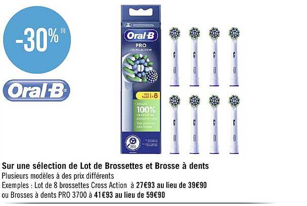 lot de brossettes et brosse à dents oral-b