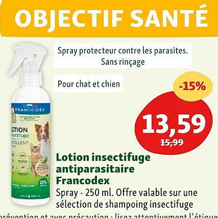 lotion insectifuge antiparasitaire francodex