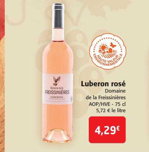 luberon rosé domaine de la freissinières aop-hve
