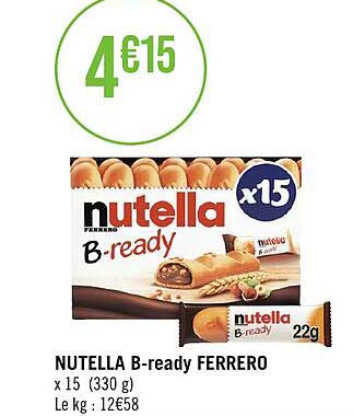 nutella b-ready ferrero