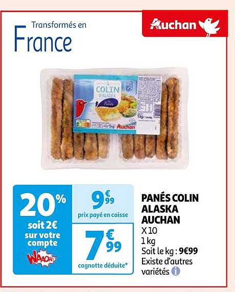 Panés Colin Alaska Auchan