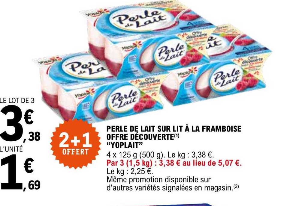 Perle De Lait Sur Lit à La Framboise Offre Découverte "yoplait"