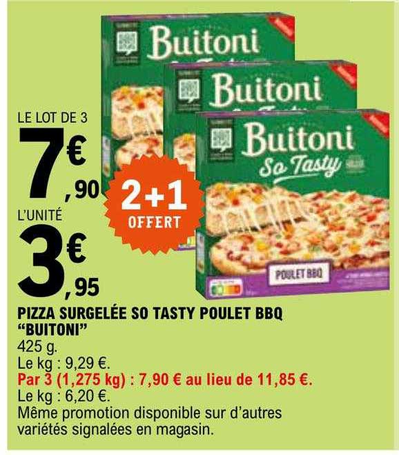 pizza surgelée so tasty poulet bbq "buitoni"