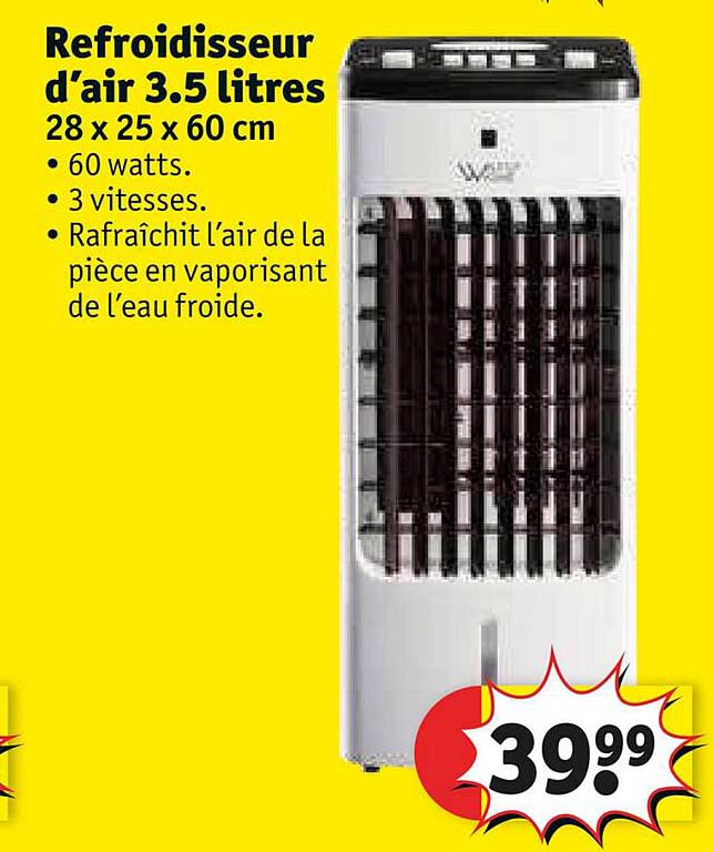 refroidisseur d'air 3.5 litres watshome