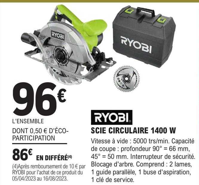 scie circulaire 1400w ryobi