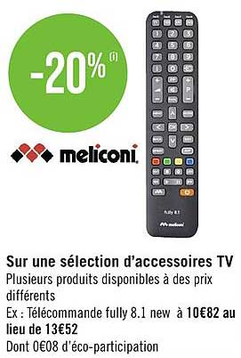 sélection d'accessoires tv meliconi