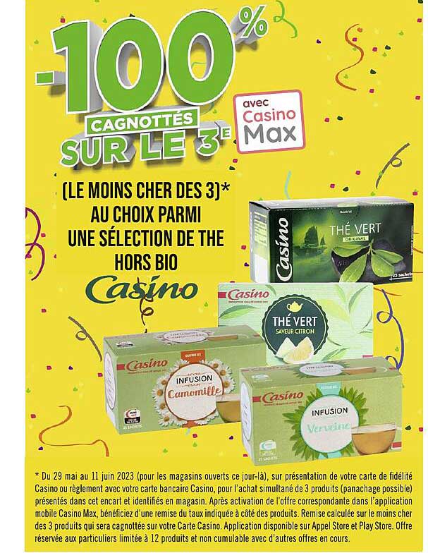 sélection de thé hors bio casino