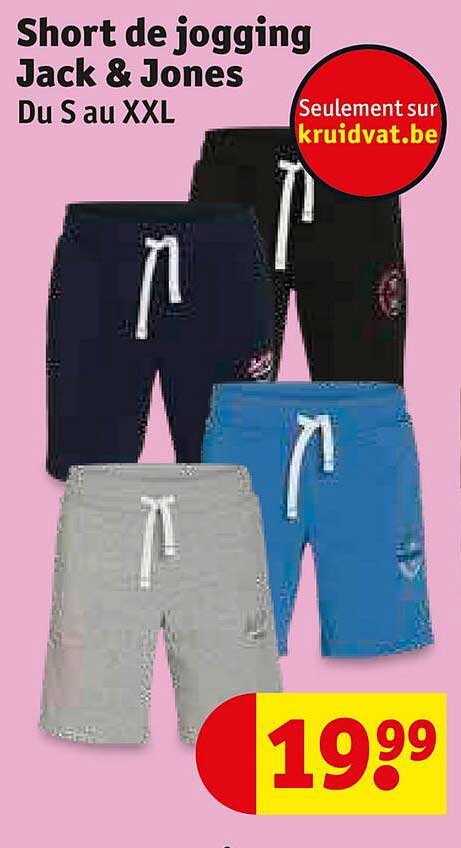 short de jogging jack & jones