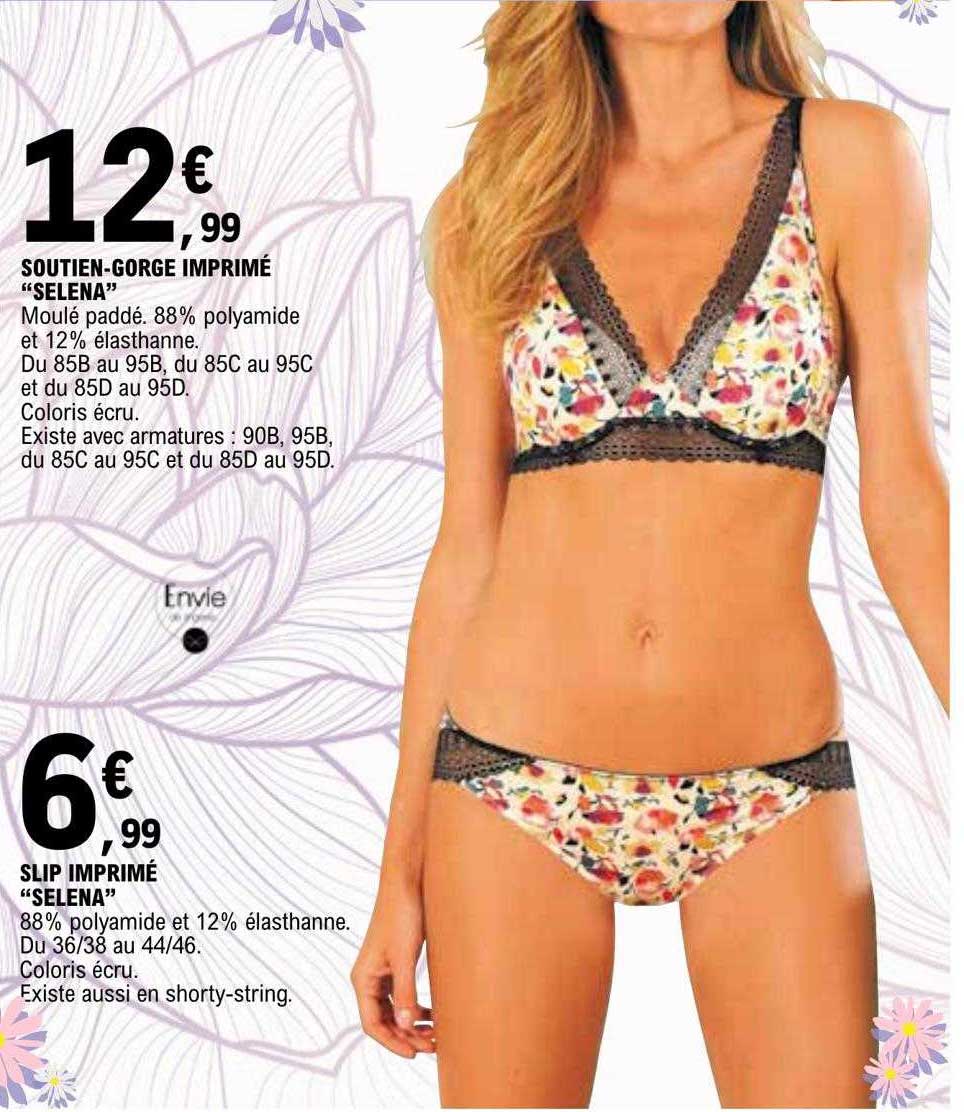 soutien-gorge imprimé "selena", slip imprimé "selena"