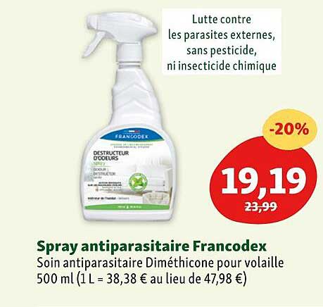 spray antiparasitaire francodex