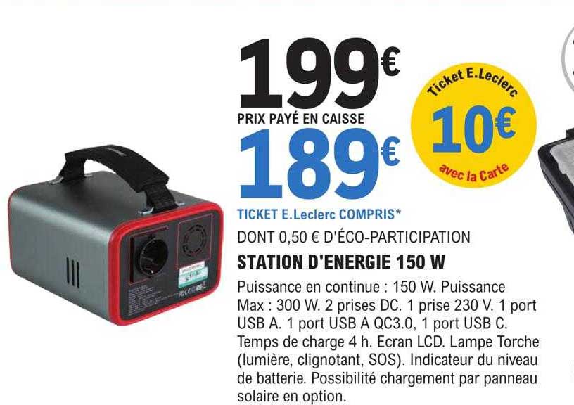 station d'énergie 150w