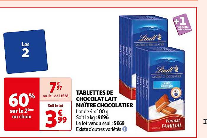 tablettes de chocolat lait maître chocolatier
