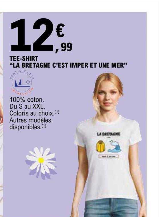 tee-shirt "la bretagne c'est imper et une mer"