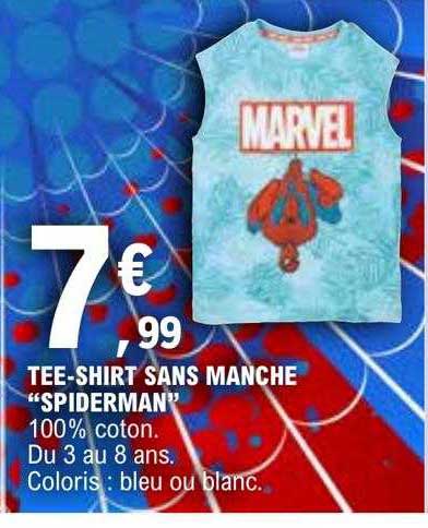 tee-shirt sans manche "spiderman"