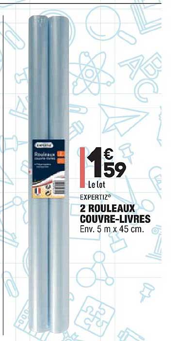 2 rouleaux couvre livres expertiz
